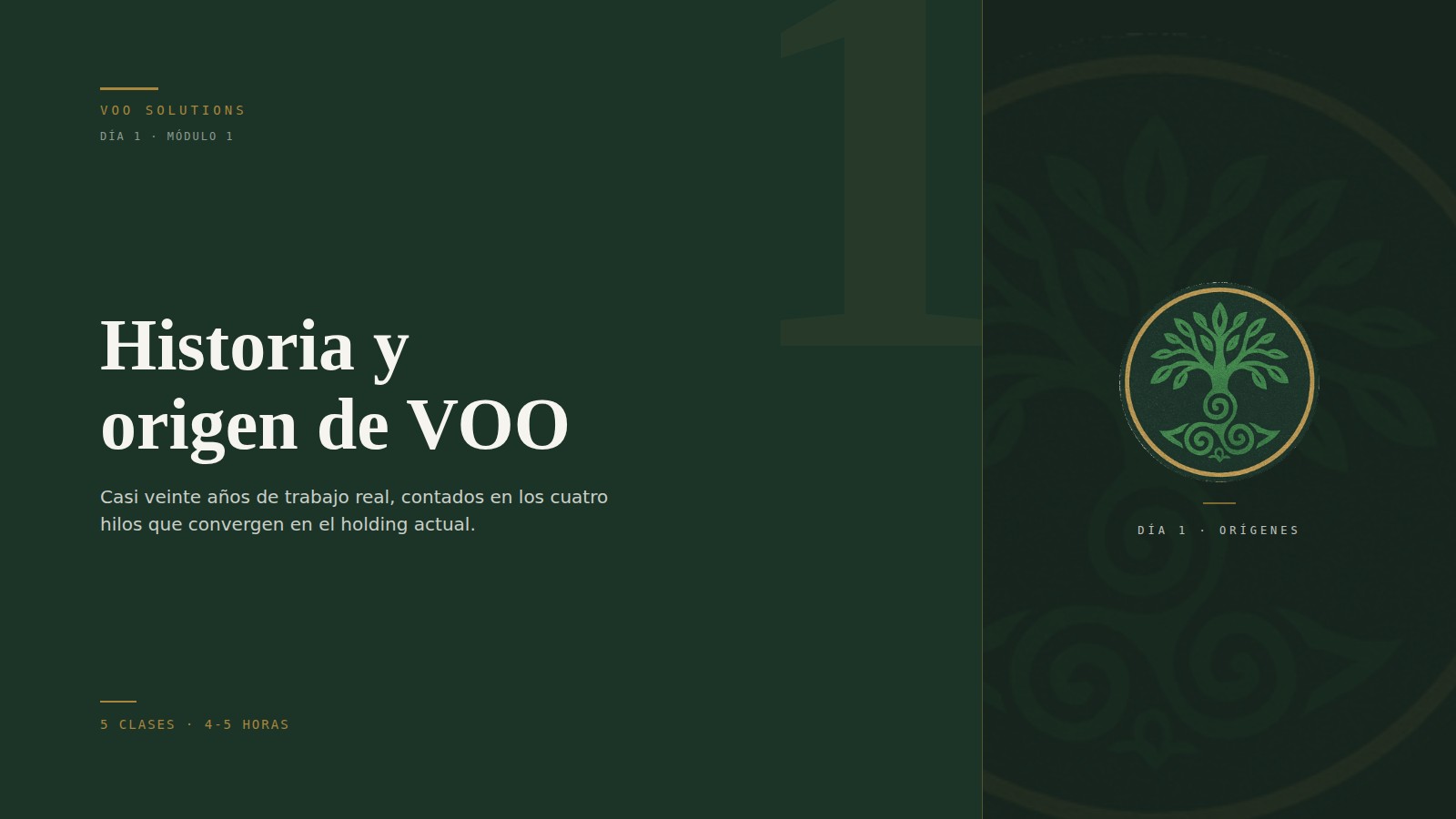 Día 1 — Historia y origen de VOO