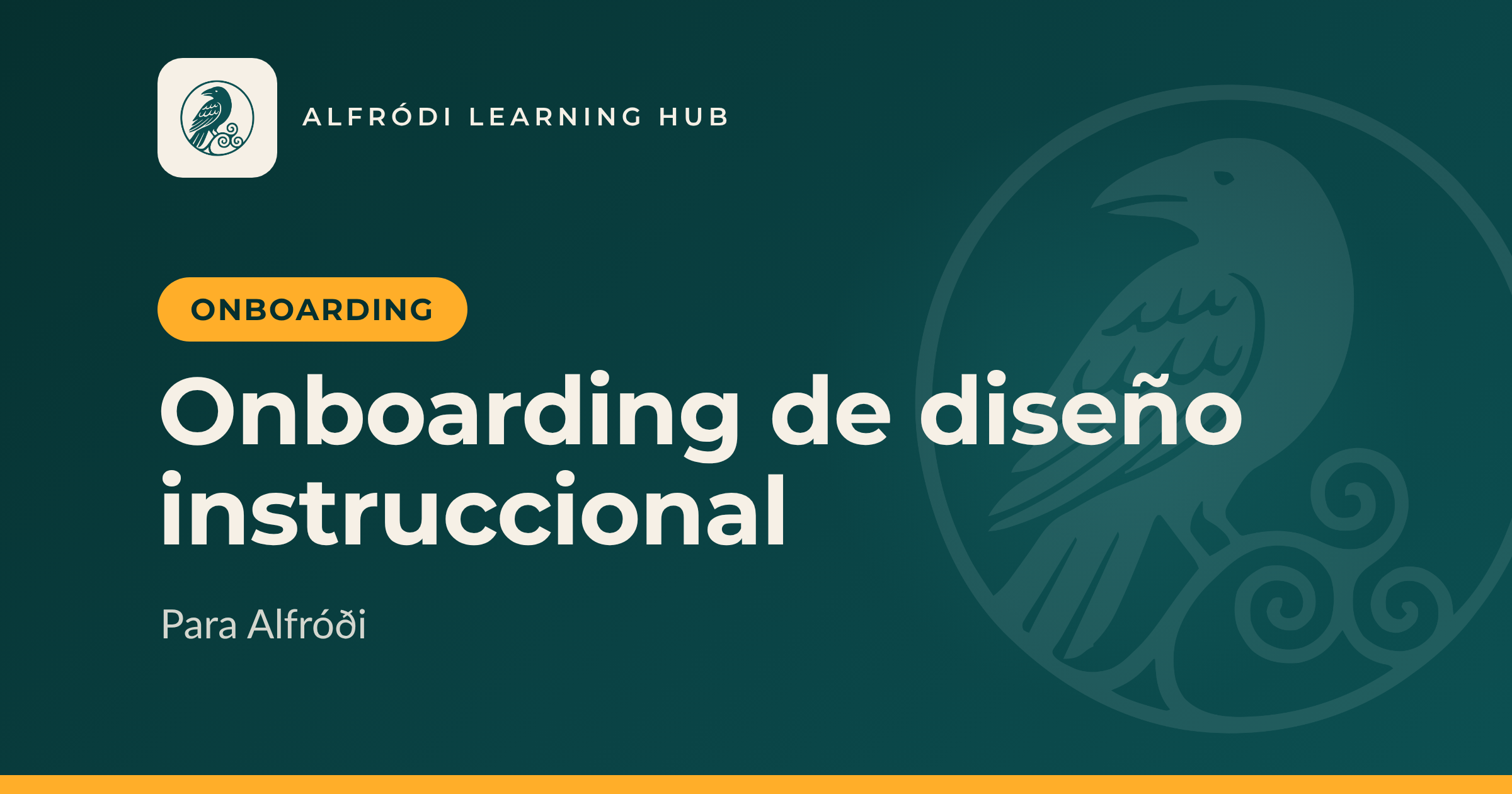 Miniatura del curso Onboarding de diseño instruccional para Alfróði